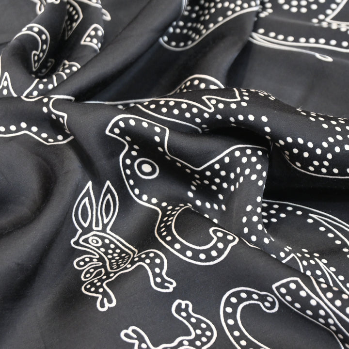 Modal Satin Digital Print Fabric – Soft Luxury Printed Satin Fabric-001416-12