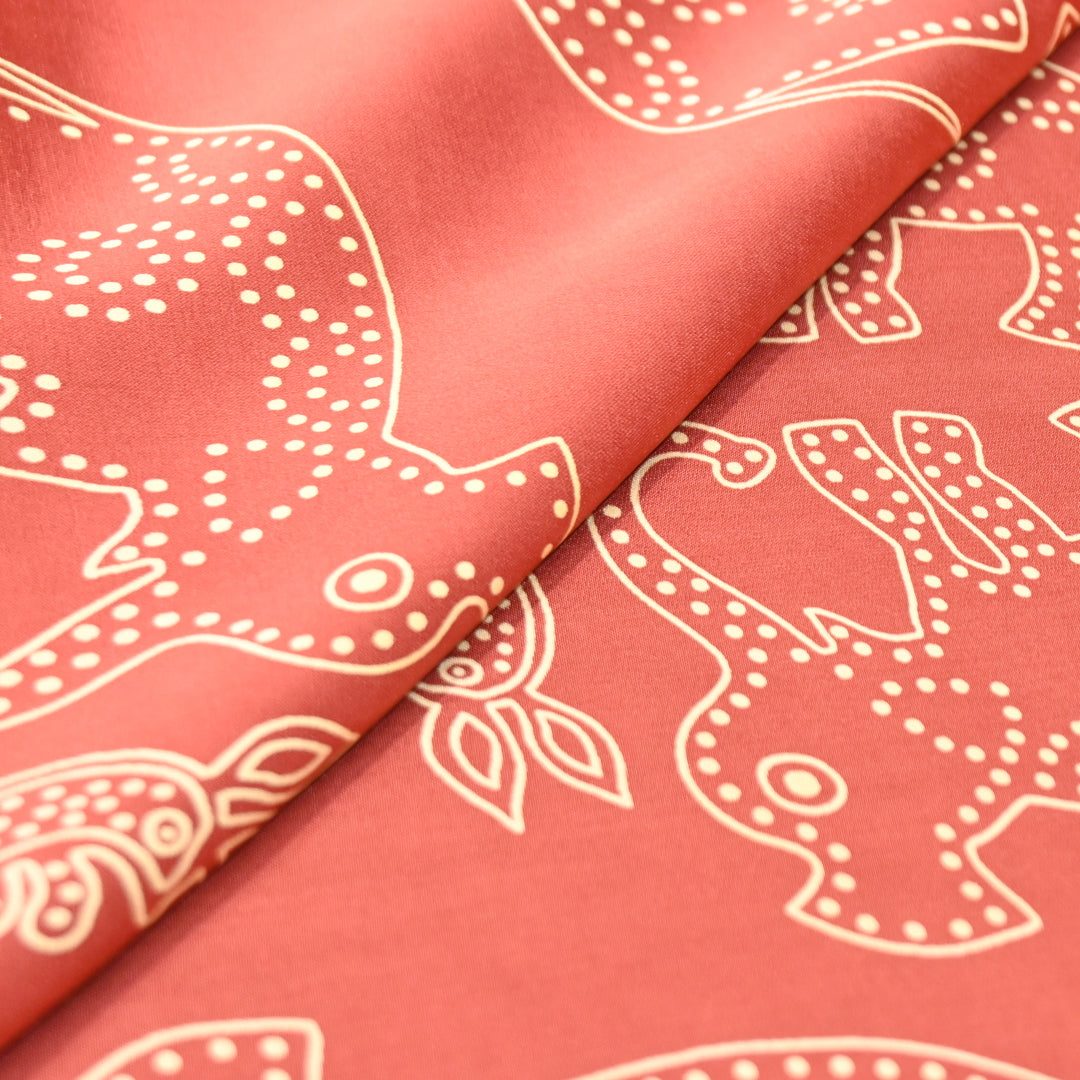 Modal Satin Digital Print Fabric – Soft Luxury Printed Satin Fabric-001416-13