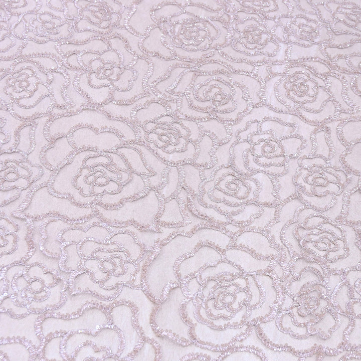 Premium Imported Net Embroidery Fabric | Designer Net Embroidered Fabric-CF4872- 2
