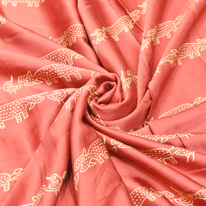 Modal Satin Digital Print Fabric – Soft Luxury Printed Satin Fabric-001416-14