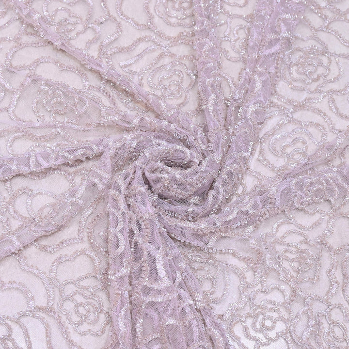 Premium Imported Net Embroidery Fabric | Designer Net Embroidered Fabric-CF4872- 2