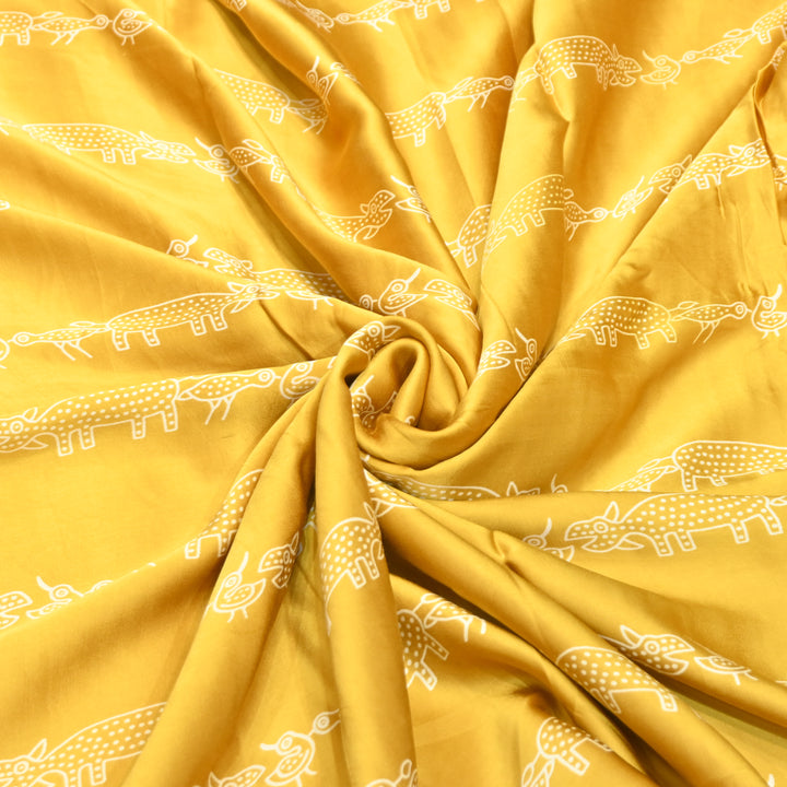 Modal Satin Digital Print Fabric – Soft Luxury Printed Satin Fabric-001416-15
