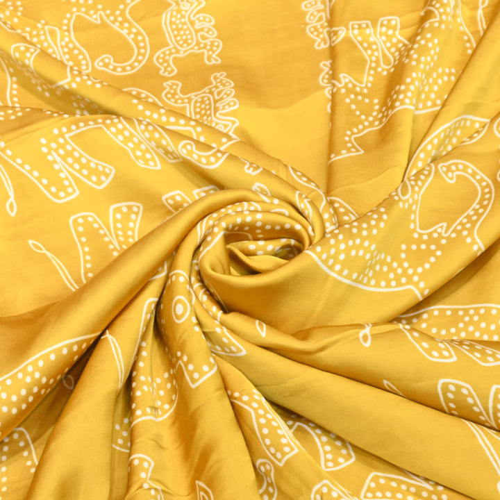Modal Satin Digital Print Fabric – Soft Luxury Printed Satin Fabric-001416-16