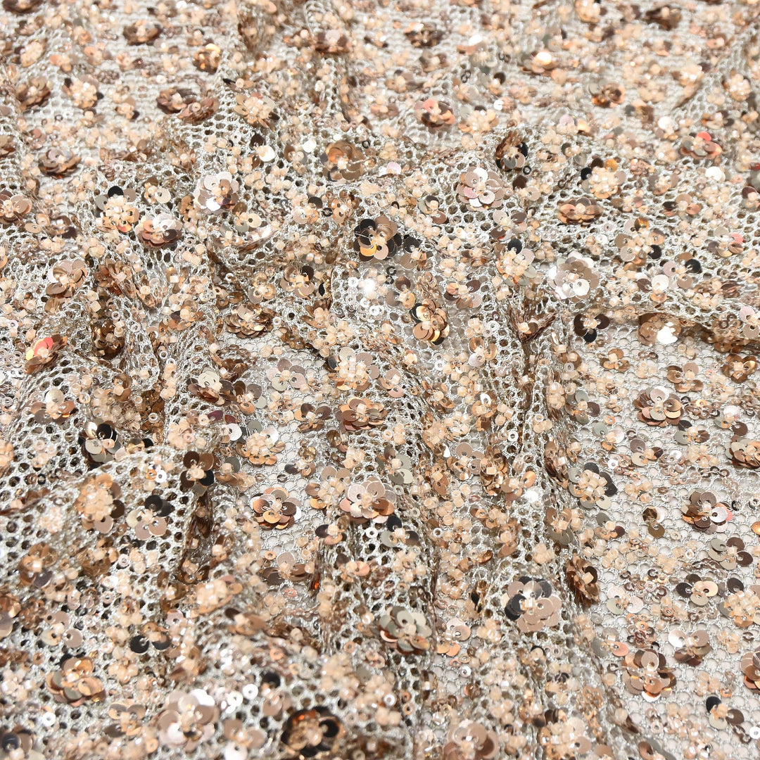 Premium Imported Net Embroidery Fabric | Designer Net Embroidered Fabric-CF4705-A5