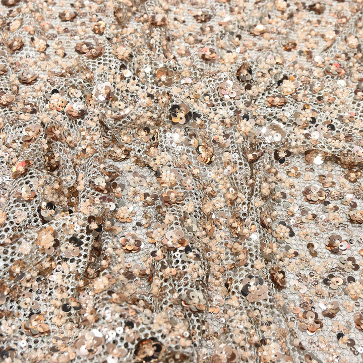 Premium Imported Net Embroidery Fabric | Designer Net Embroidered Fabric-CF4705-A5