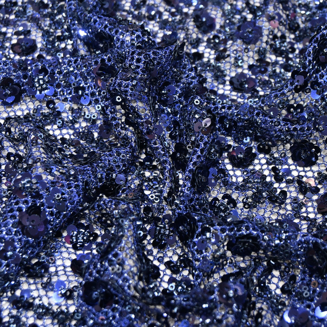 Premium Imported Net Embroidery Fabric | Designer Net Embroidered Fabric-CF4705-A2