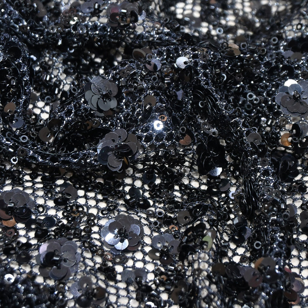 Premium Imported Net Embroidery Fabric | Designer Net Embroidered Fabric-CF4705-A1