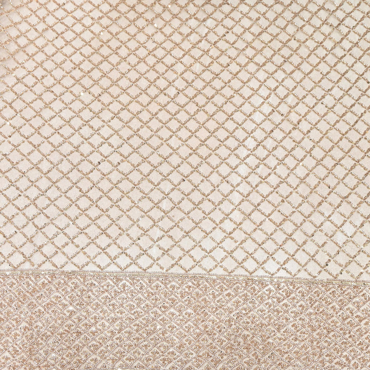 Premium Imported Net Embroidery Fabric | Designer Net Embroidered Fabric-CF4778-H