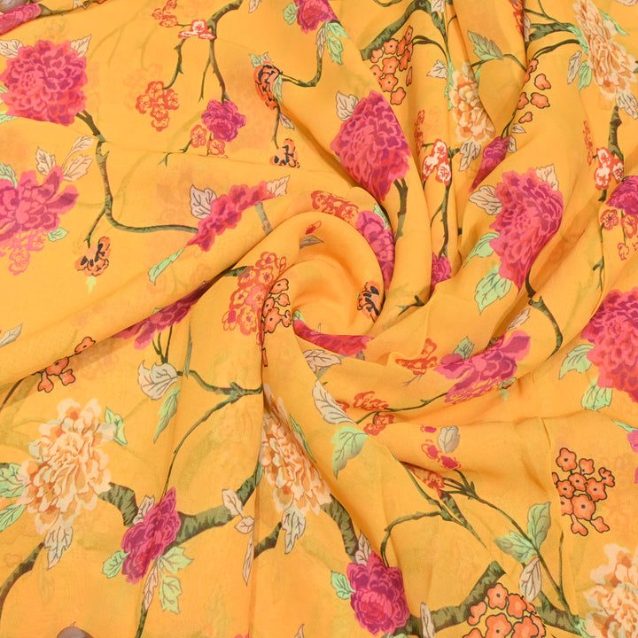 Multi Color Viscose Georgette Digital Print Fabrics