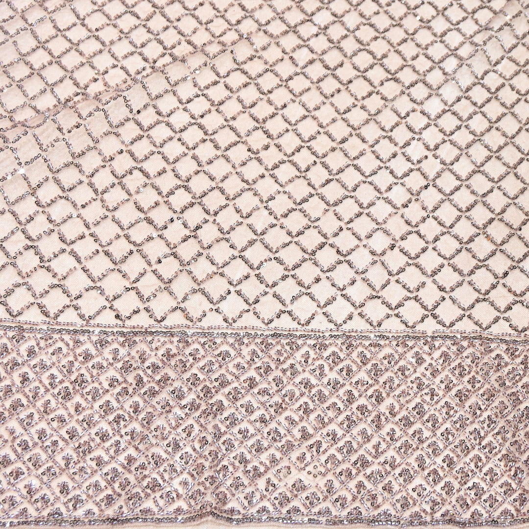 Premium Imported Net Embroidery Fabric | Designer Net Embroidered Fabric-CF4778-F
