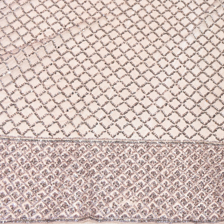 Premium Imported Net Embroidery Fabric | Designer Net Embroidered Fabric-CF4778-F