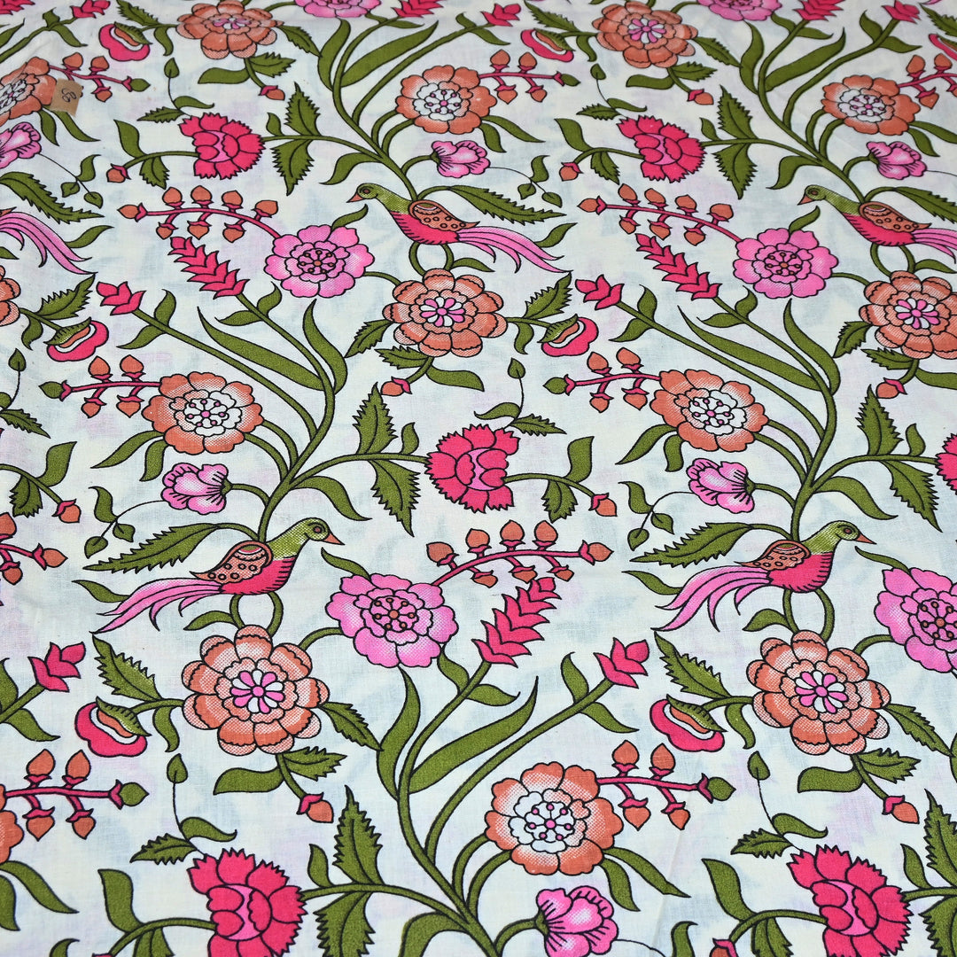 Premium Cotton Printed Fabric – Soft Breathable Designer Cotton Fabric - 000350-17