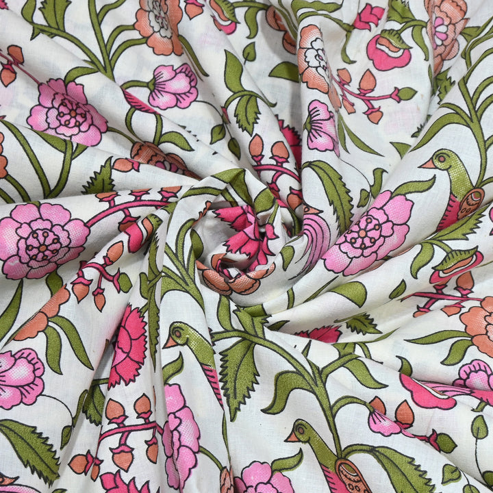 Premium Cotton Printed Fabric – Soft Breathable Designer Cotton Fabric - 000350-17
