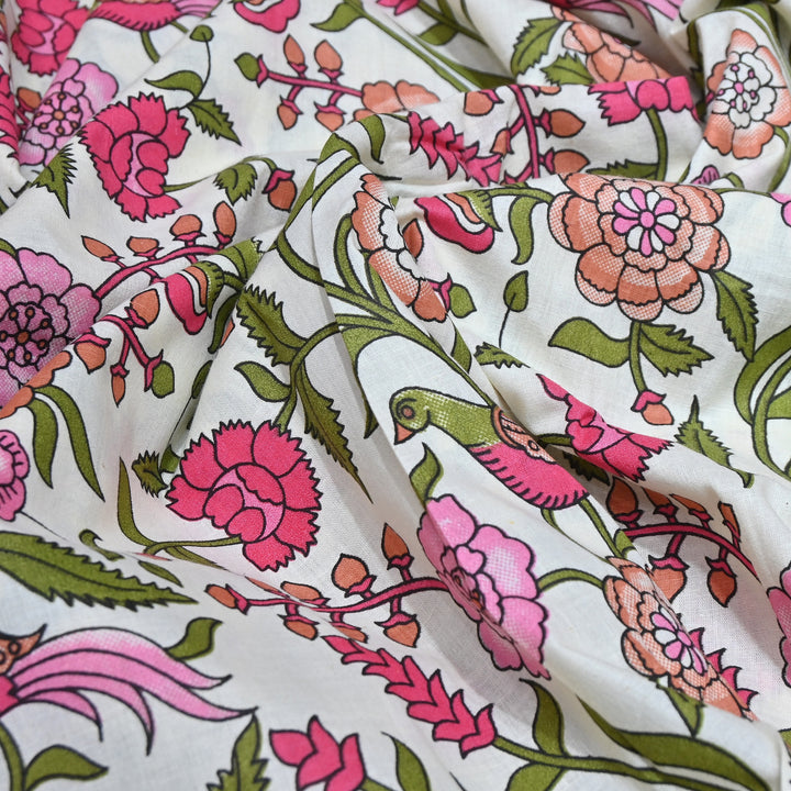 Premium Cotton Printed Fabric – Soft Breathable Designer Cotton Fabric - 000350-17