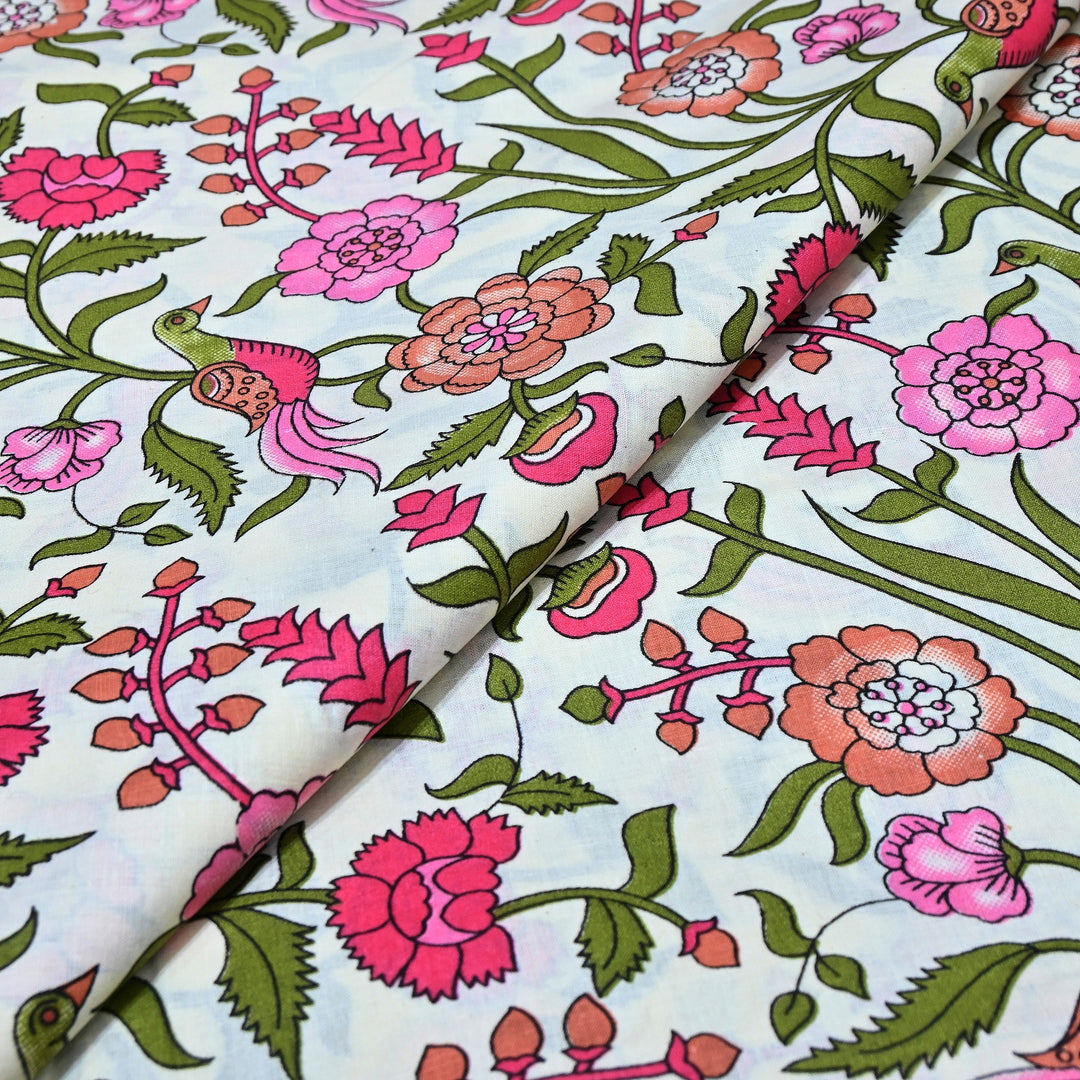 Premium Cotton Printed Fabric – Soft Breathable Designer Cotton Fabric - 000350-17