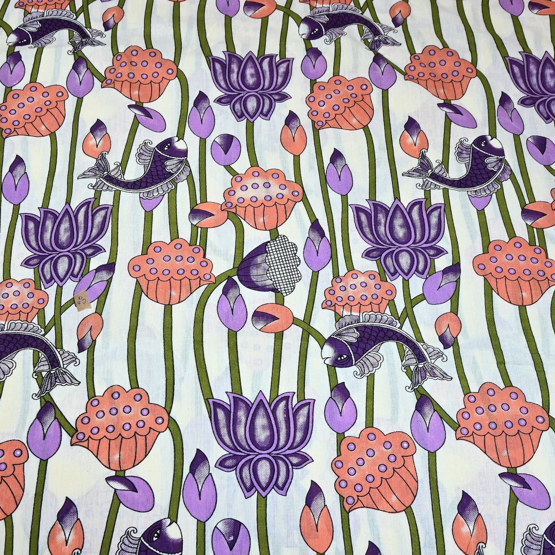 Premium Cotton Printed Fabric – Soft Breathable Designer Cotton Fabric - 000350-16