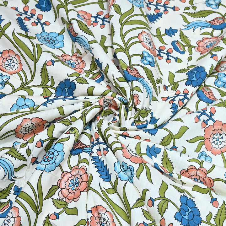 Premium Cotton Printed Fabric – Soft Breathable Designer Cotton Fabric - 000350-15