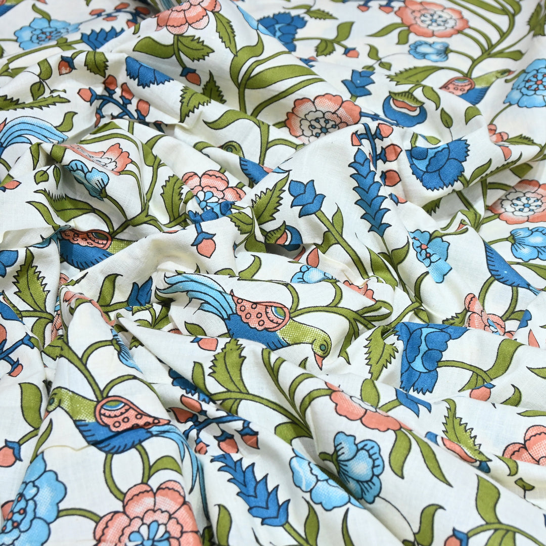 Premium Cotton Printed Fabric – Soft Breathable Designer Cotton Fabric - 000350-15