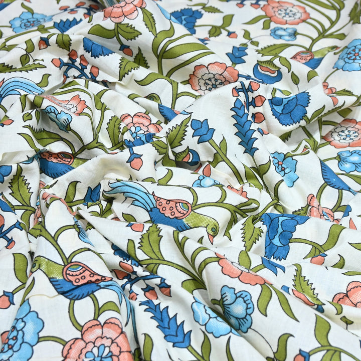 Premium Cotton Printed Fabric – Soft Breathable Designer Cotton Fabric - 000350-15