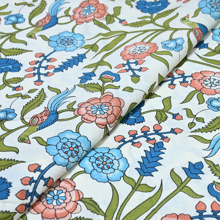 Premium Cotton Printed Fabric – Soft Breathable Designer Cotton Fabric - 000350-15