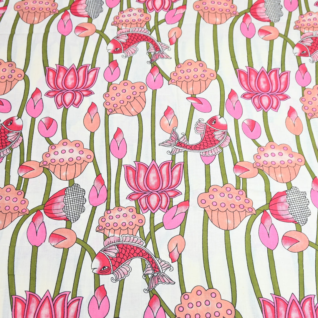 Premium Cotton Printed Fabric – Soft Breathable Designer Cotton Fabric - 000350-14