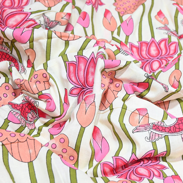 Premium Cotton Printed Fabric – Soft Breathable Designer Cotton Fabric - 000350-14