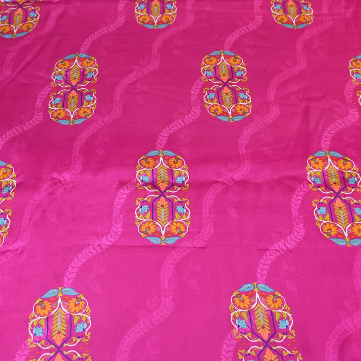 Modal Satin Digital Print Fabric  – Soft Luxury Printed Satin Fabric-001416-1