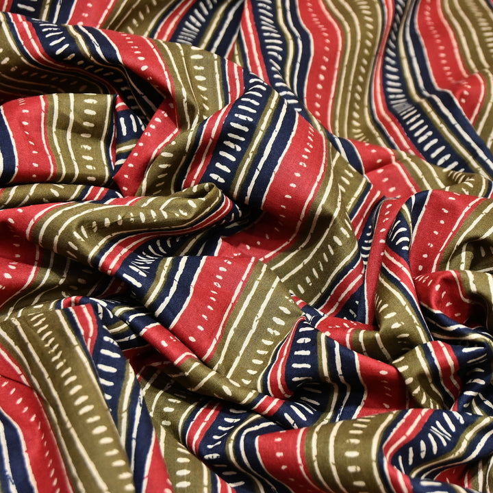 Premium Cotton Printed Fabric – Soft Breathable Designer Cotton Fabric - 000350-12