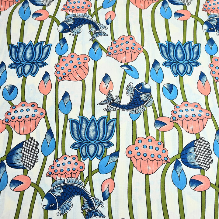 Premium Cotton Printed Fabric – Soft Breathable Designer Cotton Fabric - 000350-11