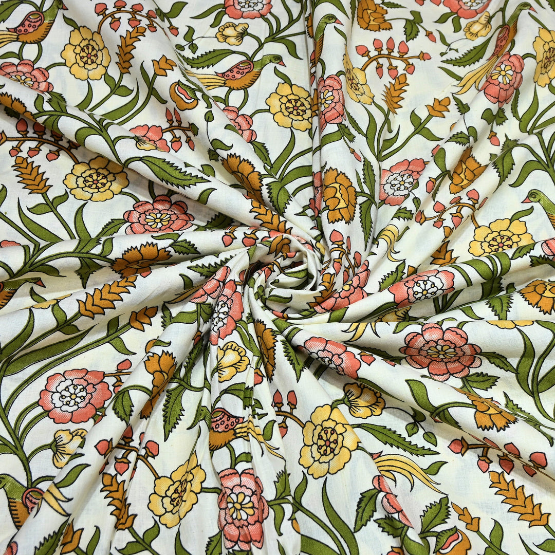 Premium Cotton Printed Fabric – Soft Breathable Designer Cotton Fabric - 000350-10