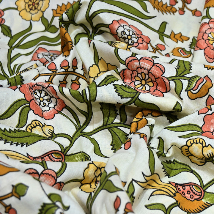 Premium Cotton Printed Fabric – Soft Breathable Designer Cotton Fabric - 000350-10
