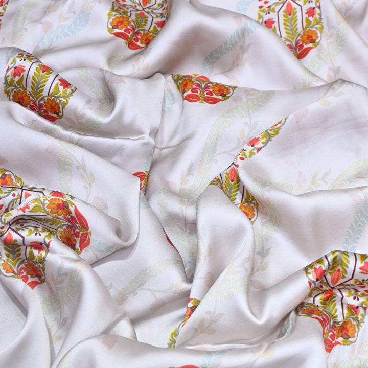Modal Satin Digital Print Fabric  – Soft Luxury Printed Satin Fabric-001416-3