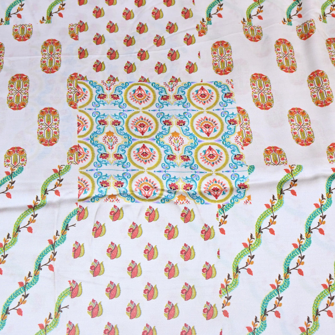 Modal Satin Digital Print Fabric  – Soft Luxury Printed Satin Fabric-001416-4