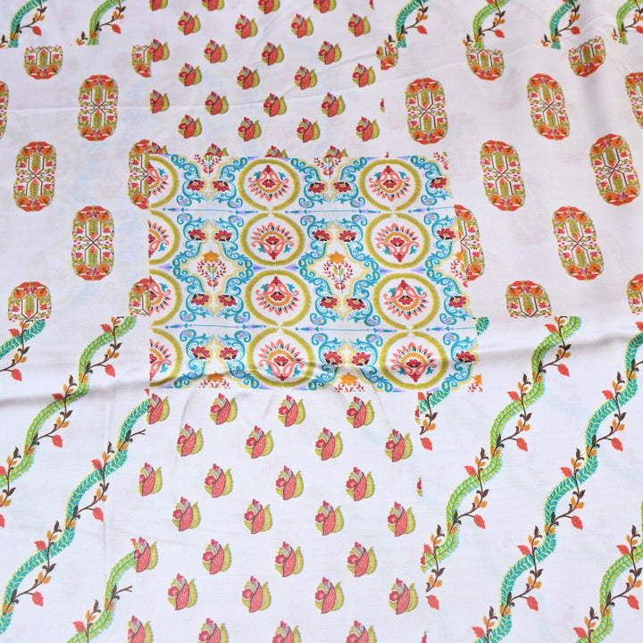 Modal Satin Digital Print Fabric  – Soft Luxury Printed Satin Fabric-001416-4