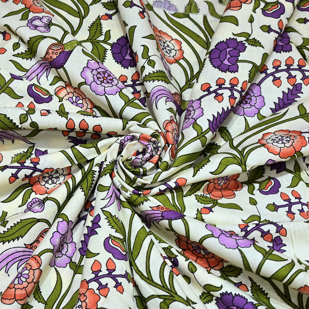 Premium Cotton Printed Fabric – Soft Breathable Designer Cotton Fabric - 000350-4