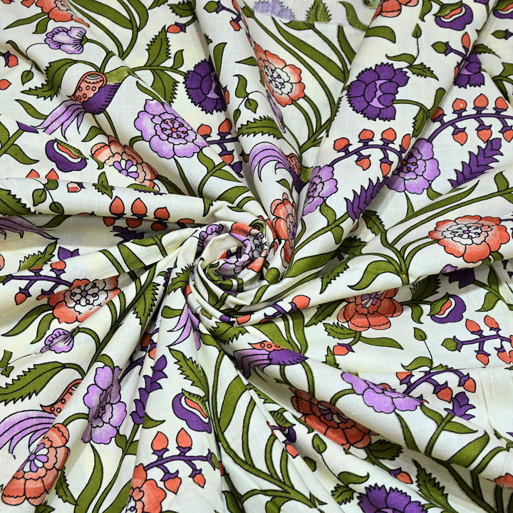 Premium Cotton Printed Fabric – Soft Breathable Designer Cotton Fabric - 000350-4