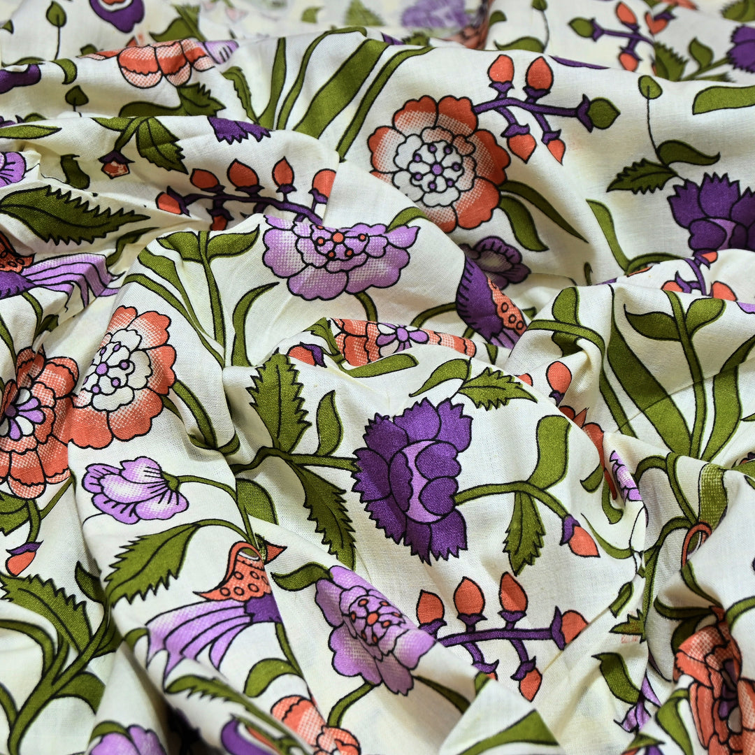 Premium Cotton Printed Fabric – Soft Breathable Designer Cotton Fabric - 000350-4