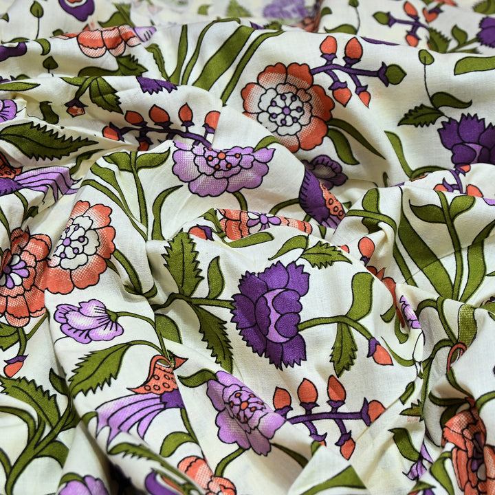 Premium Cotton Printed Fabric – Soft Breathable Designer Cotton Fabric - 000350-4