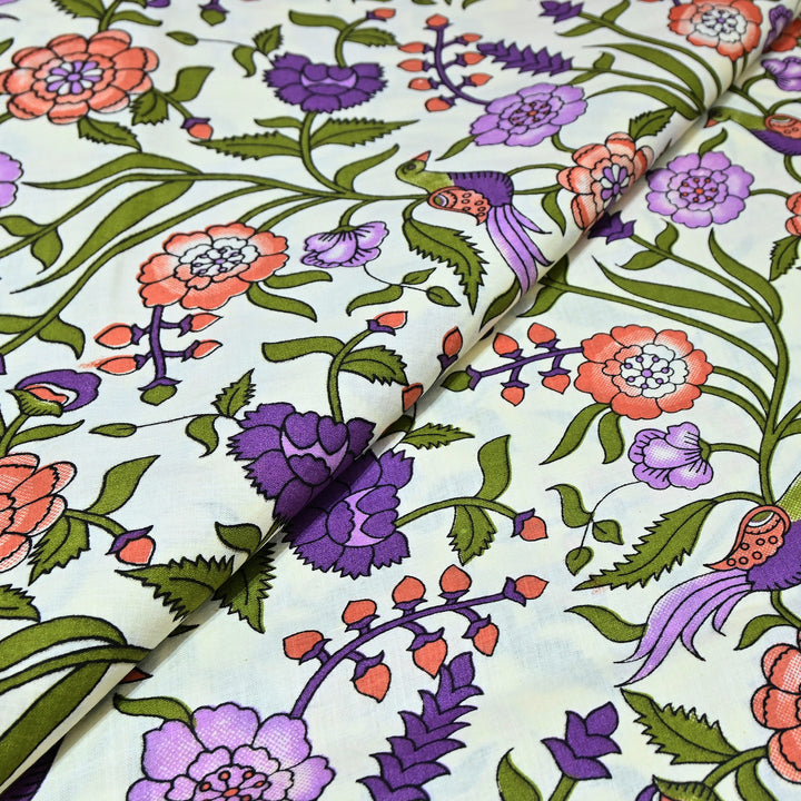 Premium Cotton Printed Fabric – Soft Breathable Designer Cotton Fabric - 000350-4