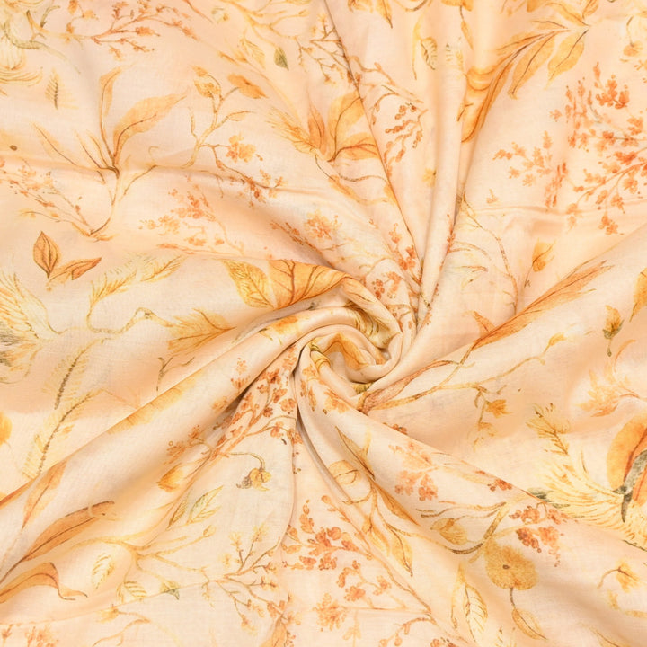 Multi Color Mul Chanderi Digital Print Fabric GT0185-17