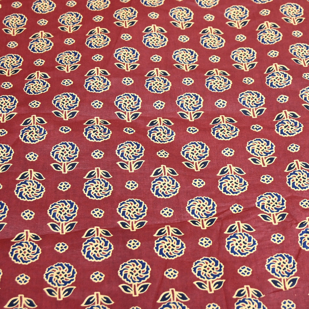 Premium Cotton Printed Fabric – Soft Breathable Designer Cotton Fabric - 000350-1