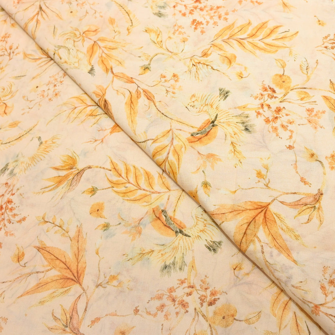 Multi Color Mul Chanderi Digital Print Fabric GT0185-17