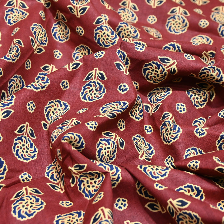 Premium Cotton Printed Fabric – Soft Breathable Designer Cotton Fabric - 000350-1