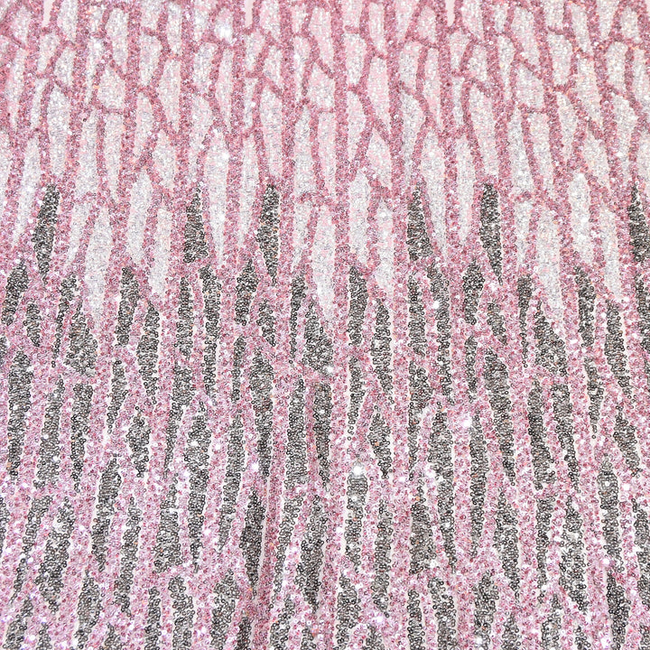 Imported Heavy Sequin & Bead Embroidery Fabric-MBL940-A