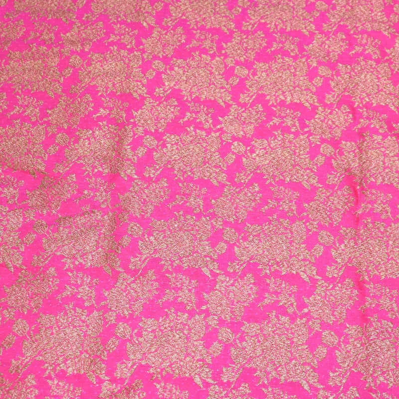 Premium Katan Meena Zari Booti Brocade Fabric | Designer Ethnic Wear Material | H00425-1