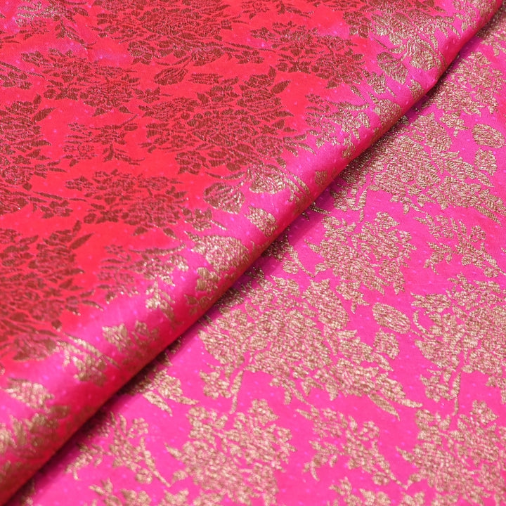Premium Katan Meena Zari Booti Brocade Fabric | Designer Ethnic Wear Material | H00425-1