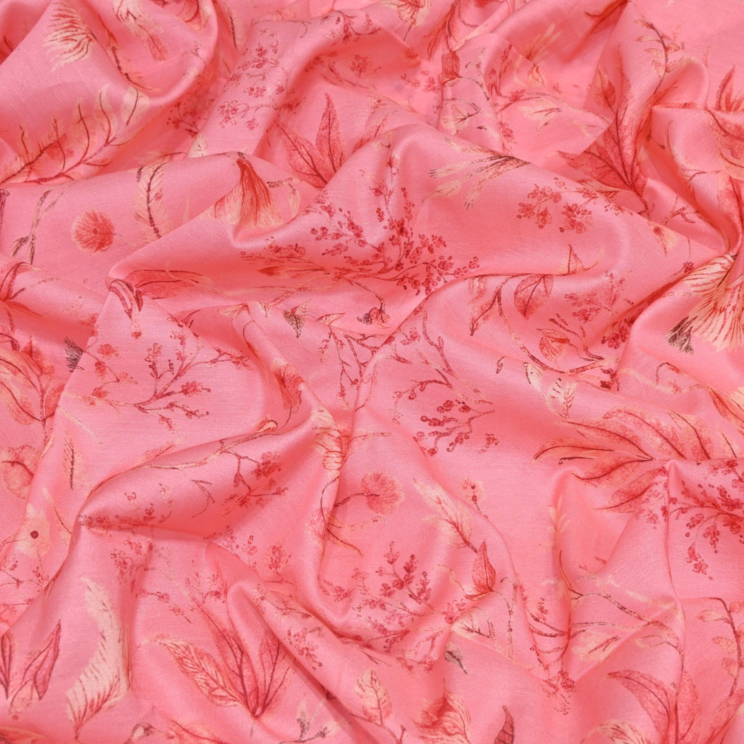 Multi Color Mul Chanderi Digital Print Fabric GT0185-21