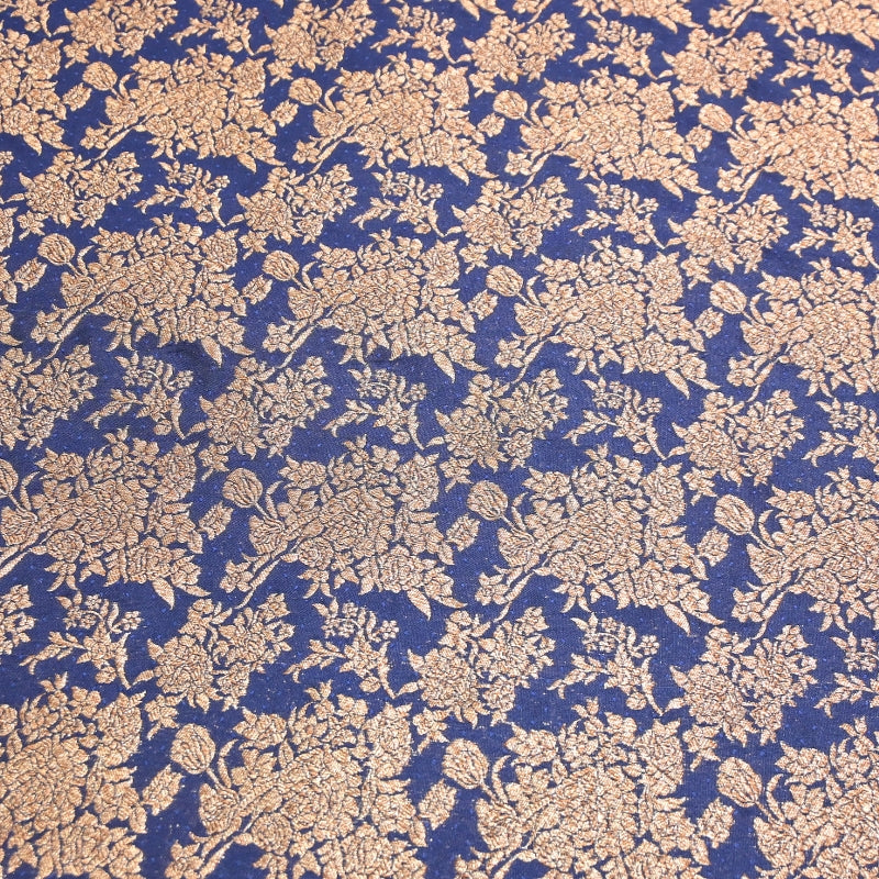 Premium Katan Meena Zari Booti Brocade Fabric | Designer Ethnic Wear Material | H00425-3