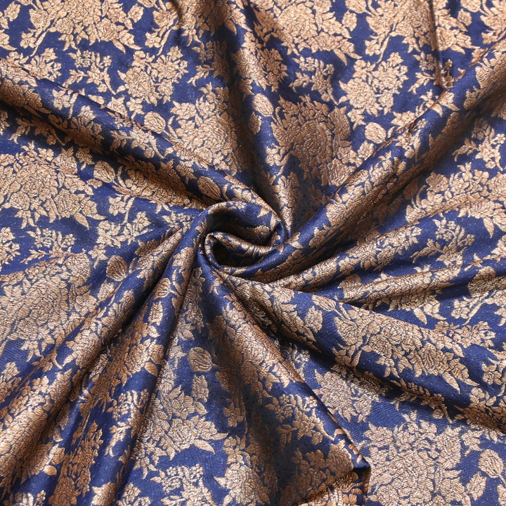 Premium Katan Meena Zari Booti Brocade Fabric | Designer Ethnic Wear Material | H00425-3