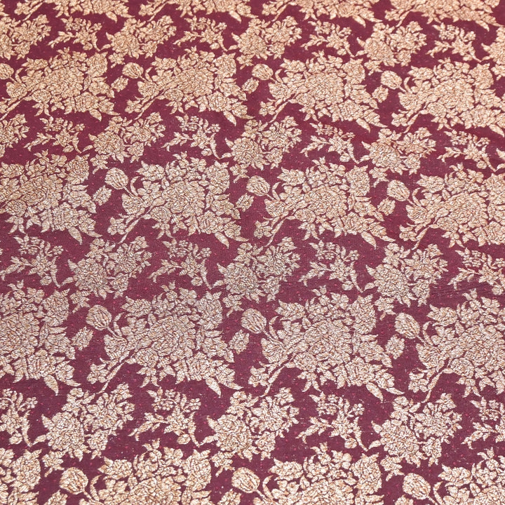 Premium Katan Meena Zari Booti Brocade Fabric | Designer Ethnic Wear Material | H00425-4
